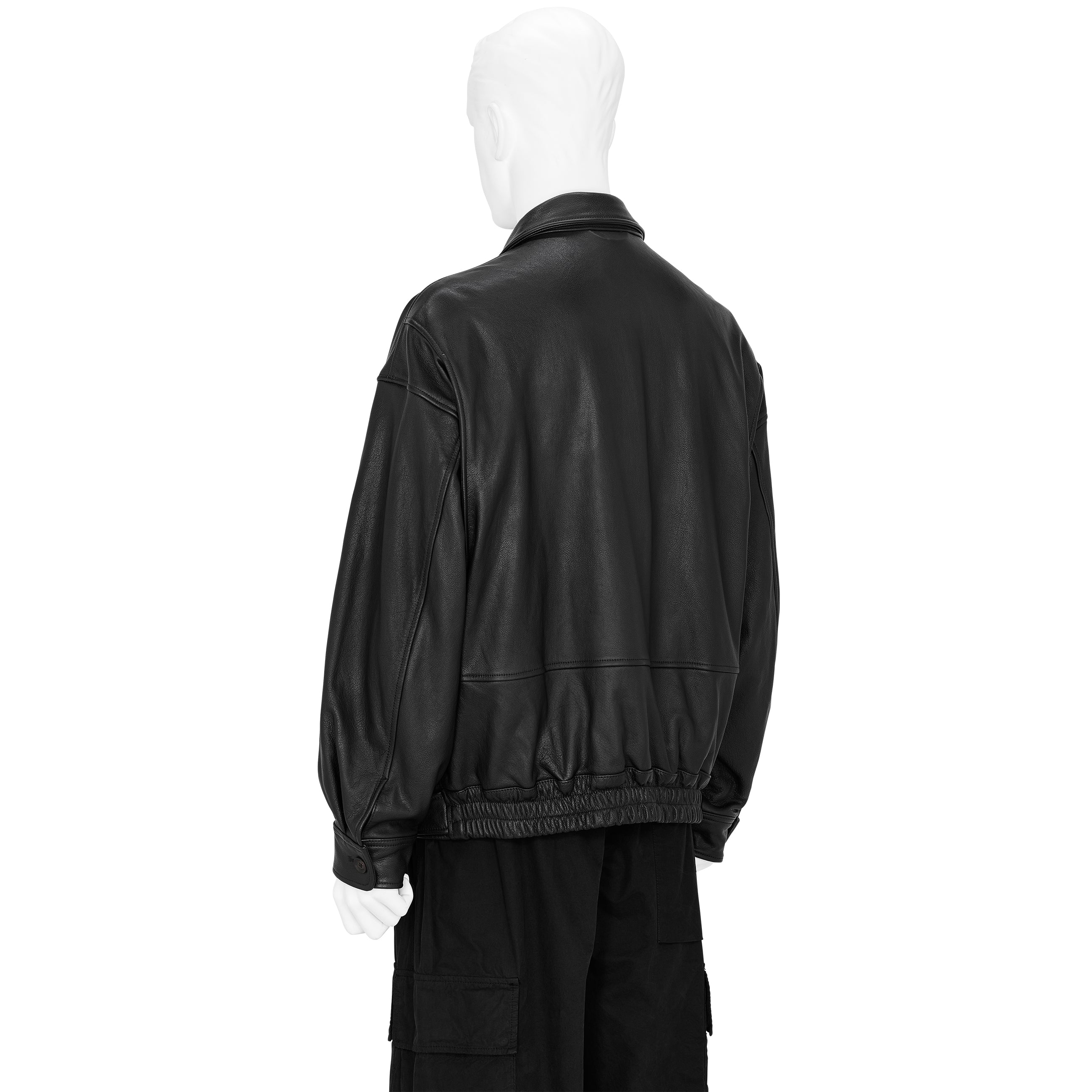 LEATHER FLIGHT JACKET BLACK