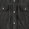 SHRINK COW LEATHER TRUCKER JACKET BLACK