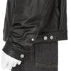 SHRINK COW LEATHER TRUCKER JACKET BLACK