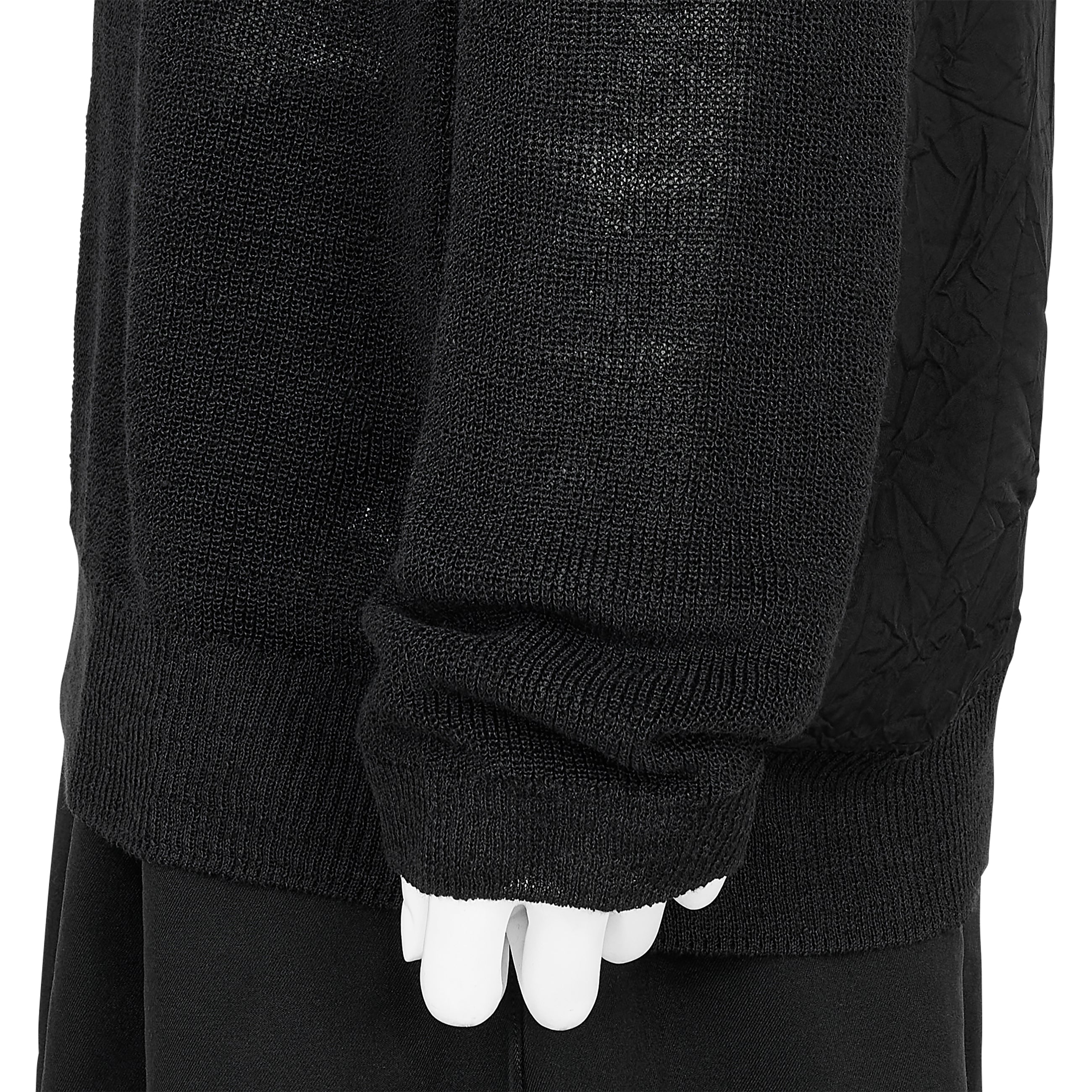 BIG LOGO ROUND NECK PULLOVER BLACK BLACK - Y's for men(ワイズ
