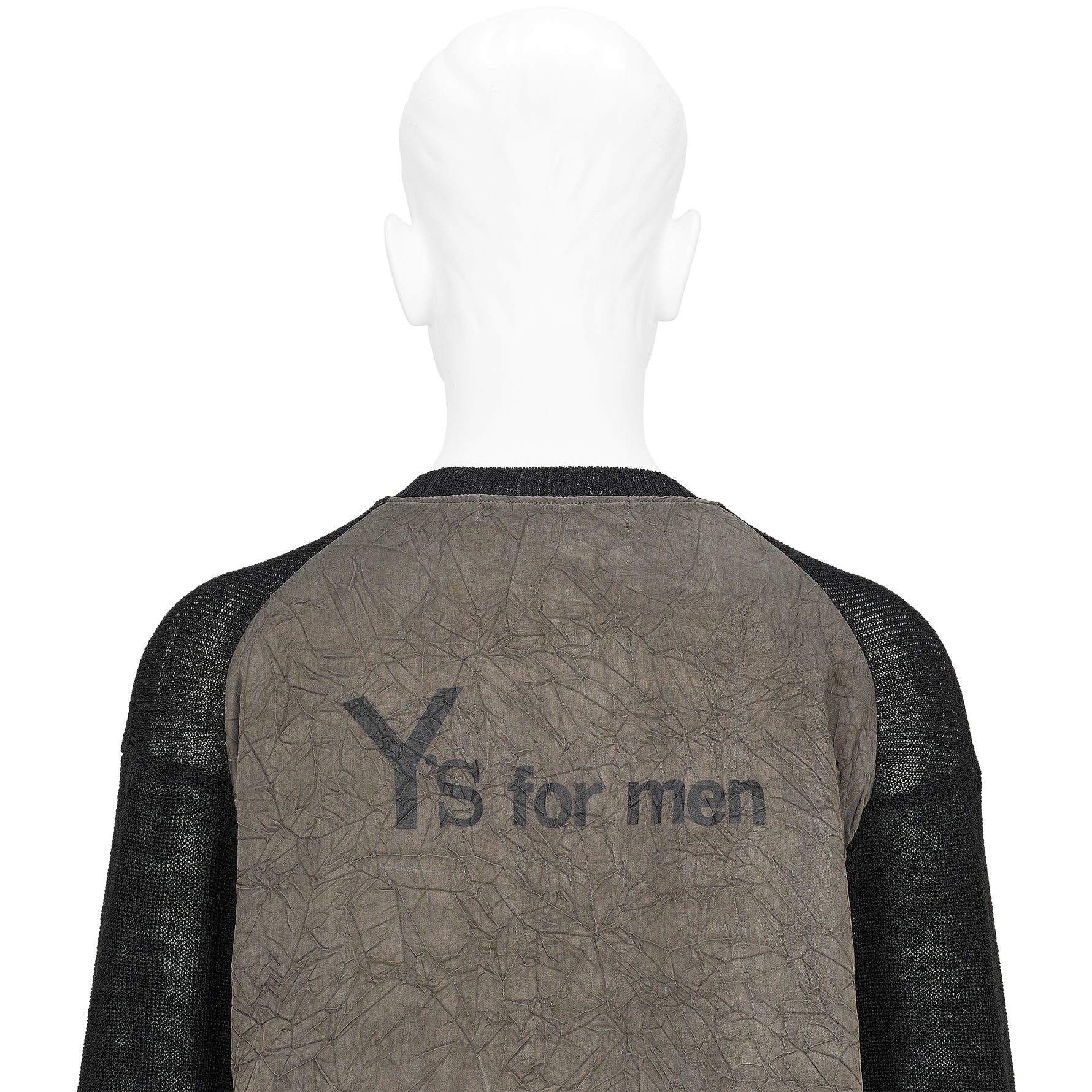 BIG LOGO ROUND NECK PULLOVER BLACK GRAY