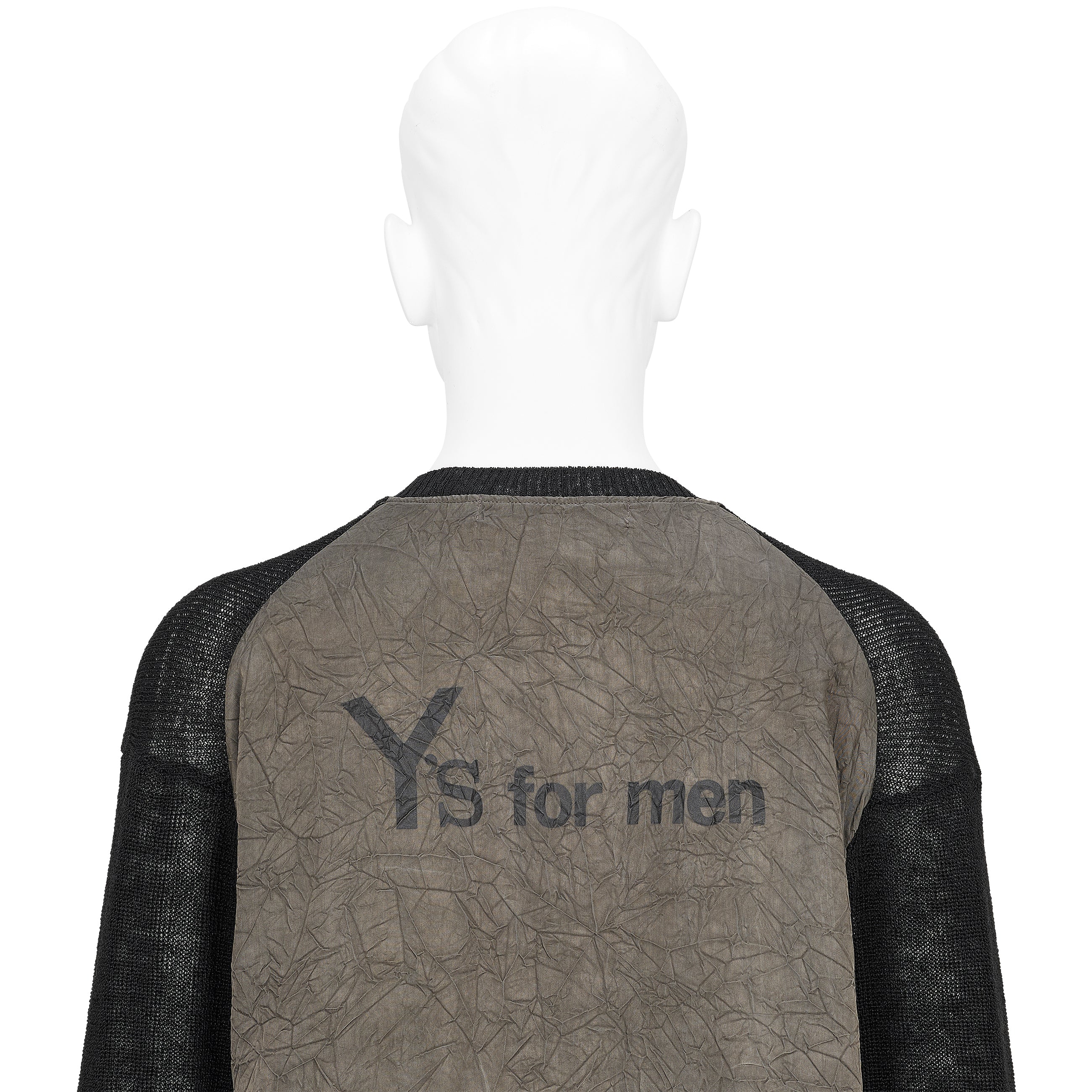 BIG LOGO ROUND NECK PULLOVER BLACK GRAY