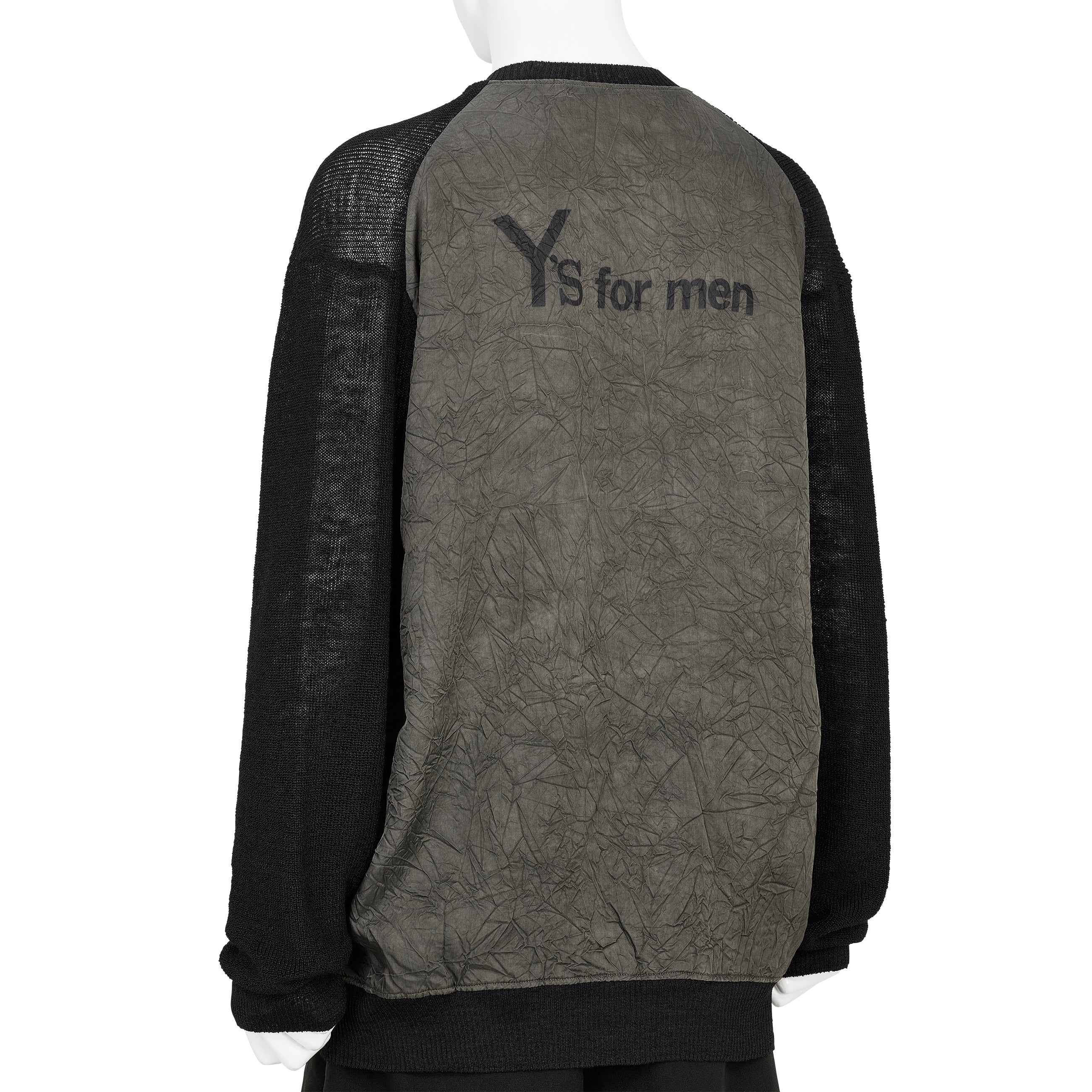 BIG LOGO ROUND NECK PULLOVER BLACK GRAY