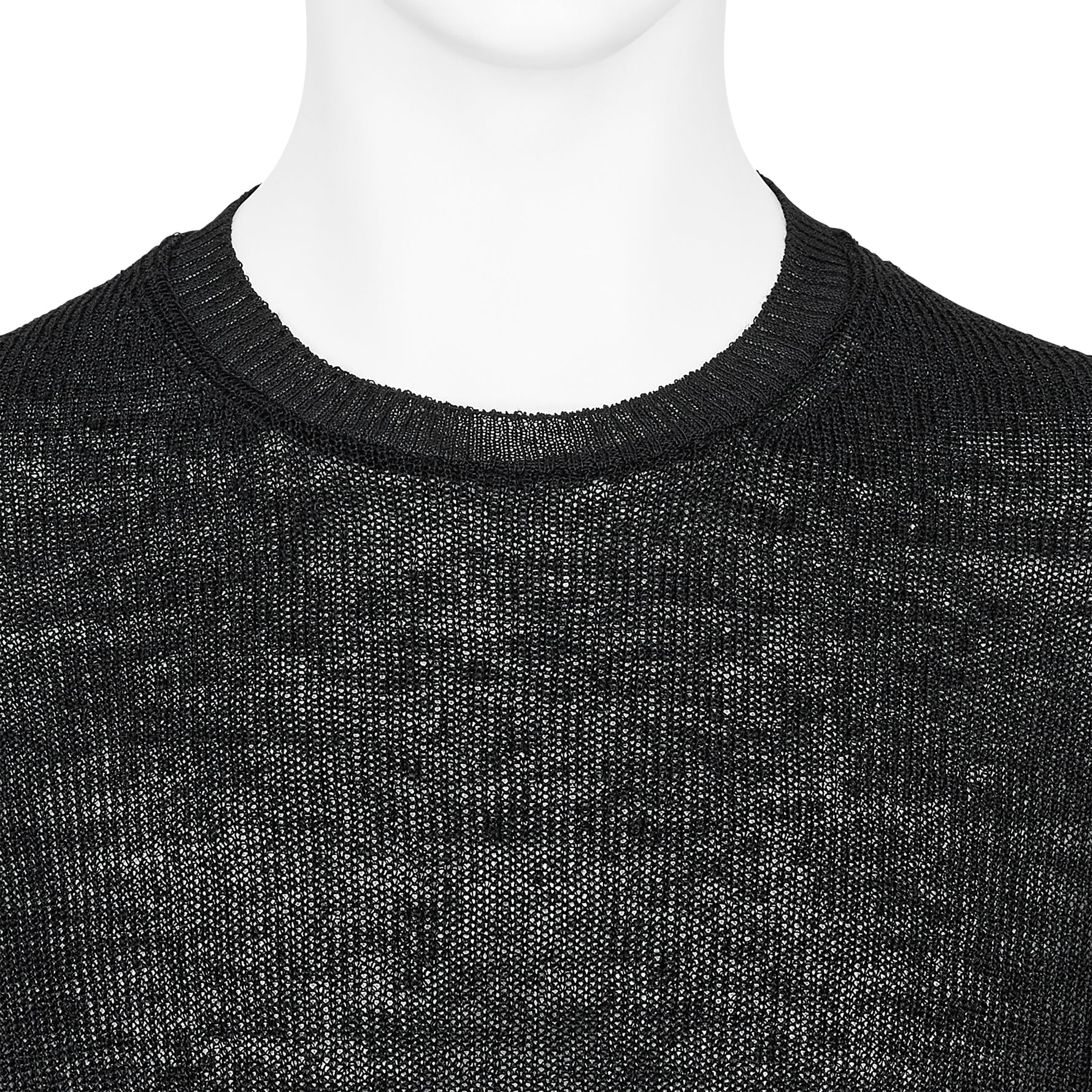 BIG LOGO ROUND NECK PULLOVER BLACK GRAY