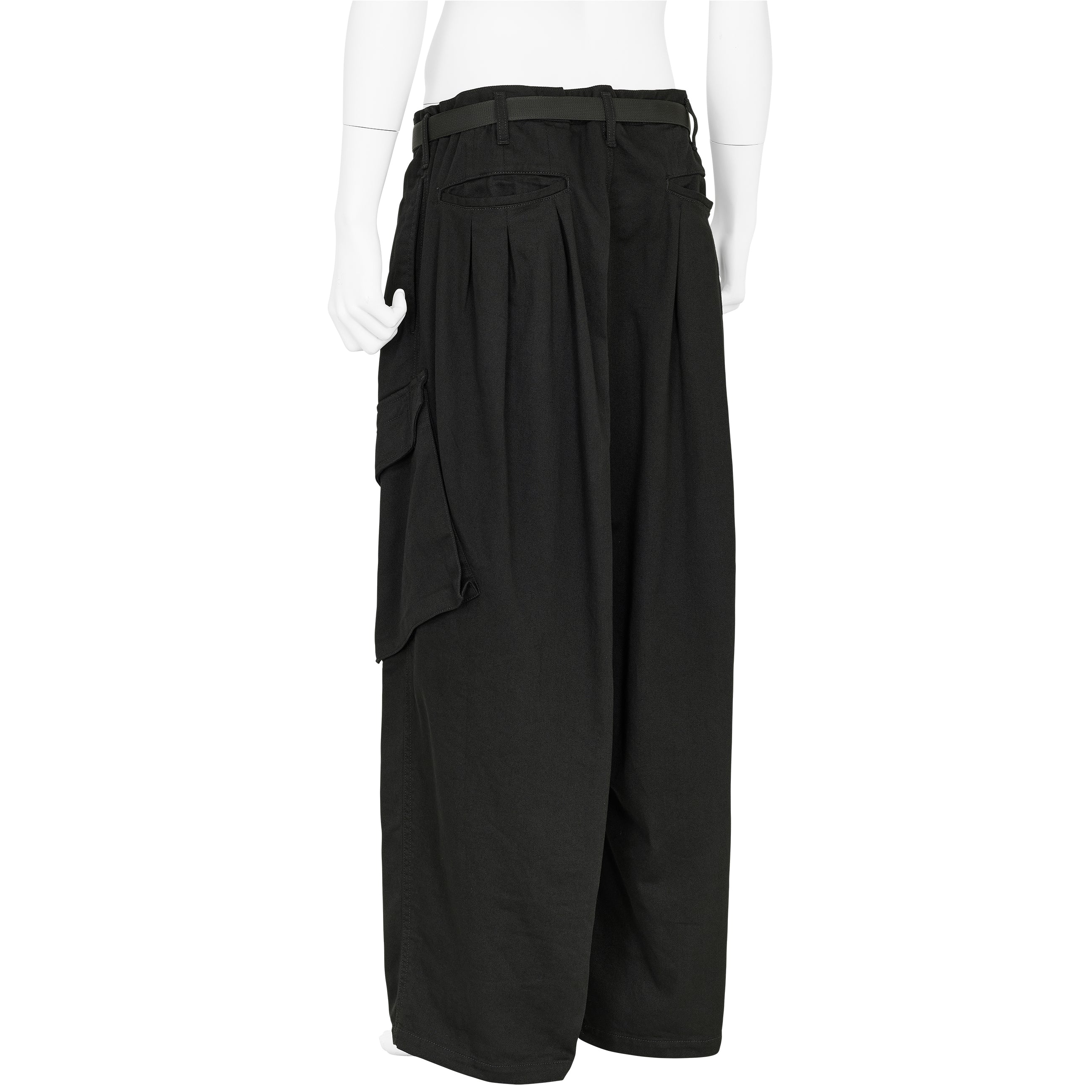 12 TUCK CARGO PANTS BLACK - Yohji Yamamoto POUR HOMME(ヨウジ