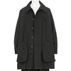 COTTON RIP STOP RAGLAN COAT BLACK