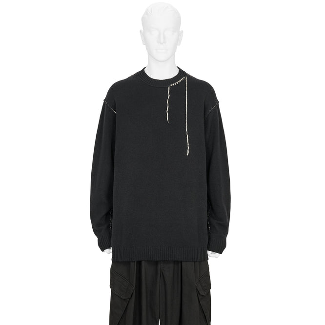 EMBROIDERY KNIT BLACK
