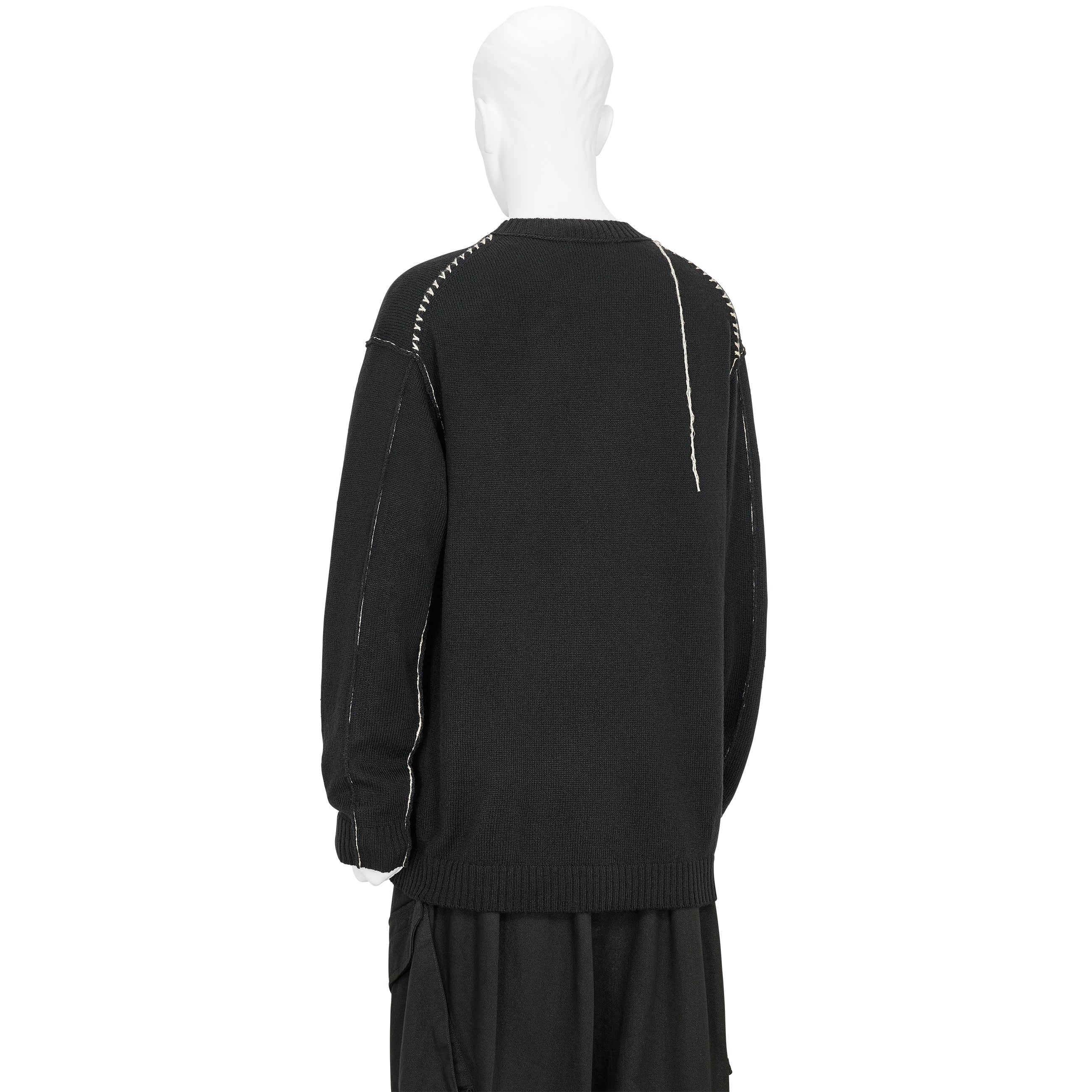 EMBROIDERY KNIT BLACK - Yohji Yamamoto POUR HOMME(ヨウジ ヤマモト