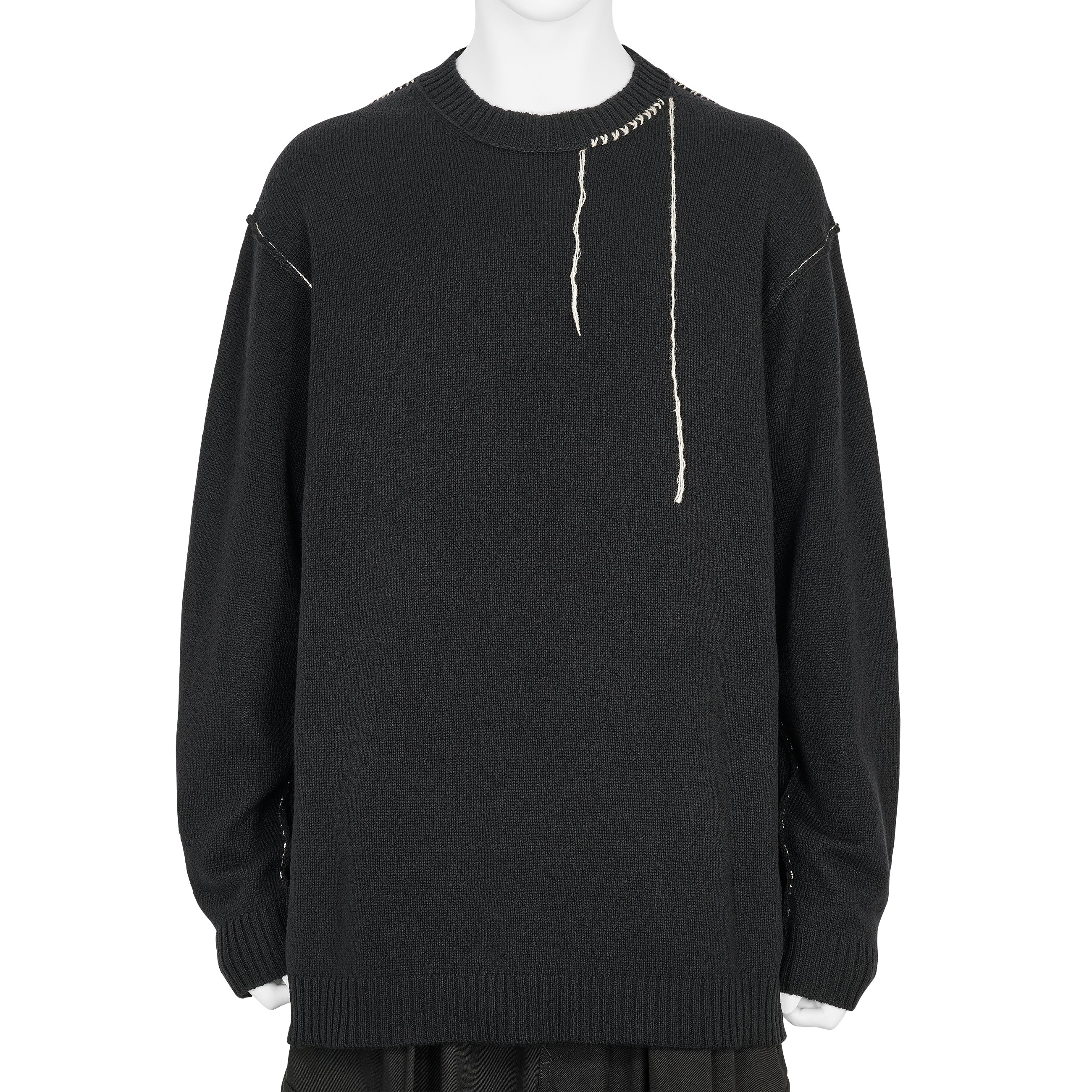 EMBROIDERY KNIT BLACK - Yohji Yamamoto POUR HOMME(ヨウジ ヤマモト