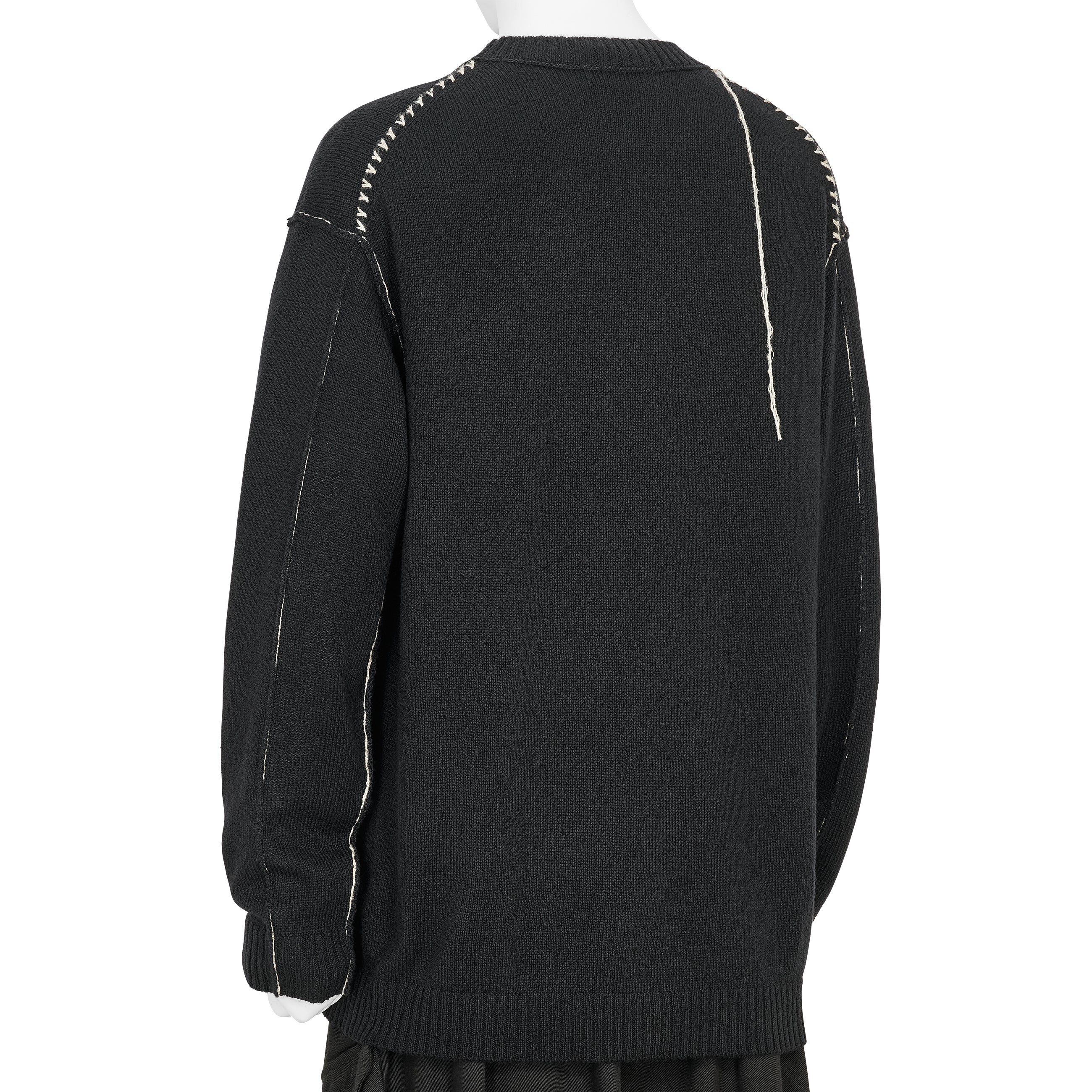 EMBROIDERY KNIT BLACK - Yohji Yamamoto POUR HOMME(ヨウジ ヤマモト