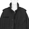 SPUN GABARDINE HOOD BLOUSON BLACK