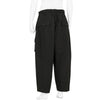 COTTON RIP STOP MILITARY ZIP PANTS BLACK