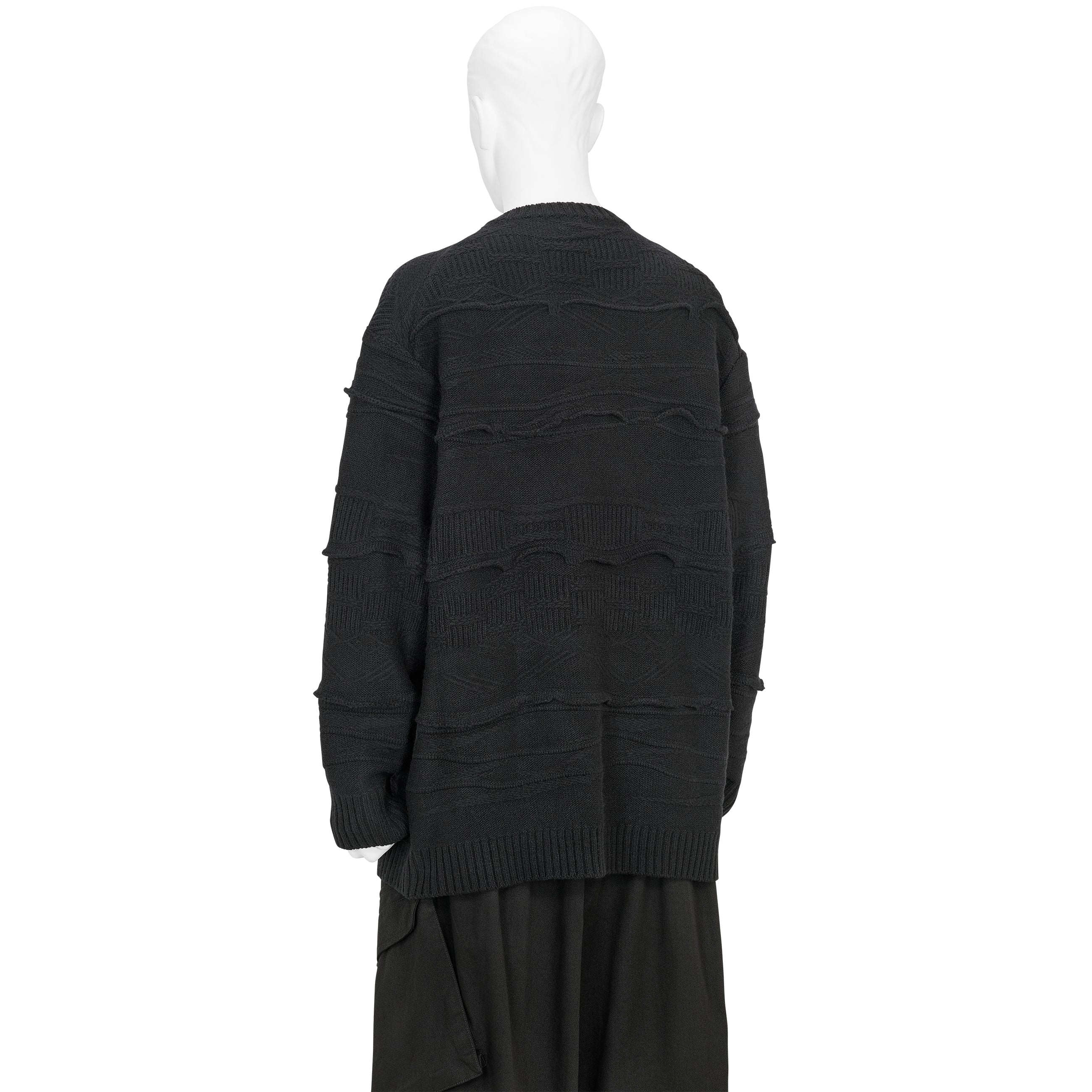 RELIEF KNIT BLACK - Yohji Yamamoto POUR HOMME(ヨウジ ヤマモト