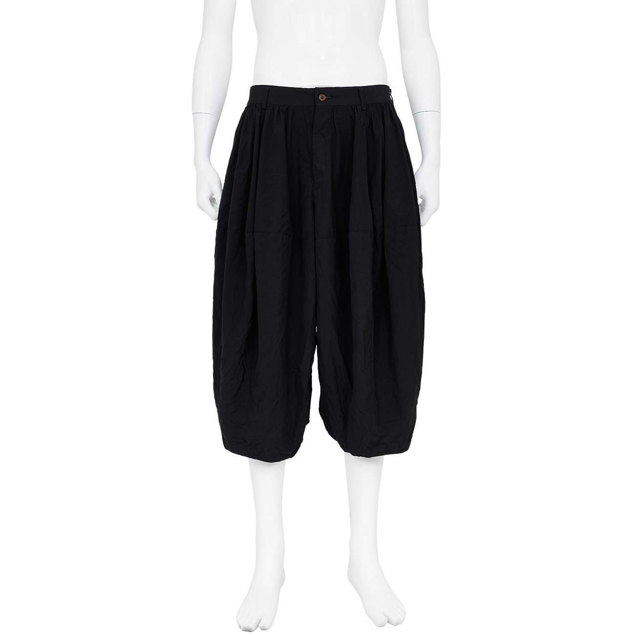 POLYESTER BALLOON SHORTS BLACK - COMME des GARCONS HOMME PLUS