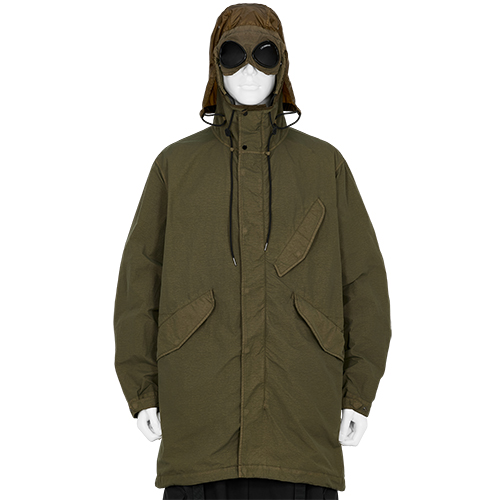 FLATT NYLON GOGGLE FISHTAIL PARKA MILITARY GREEN