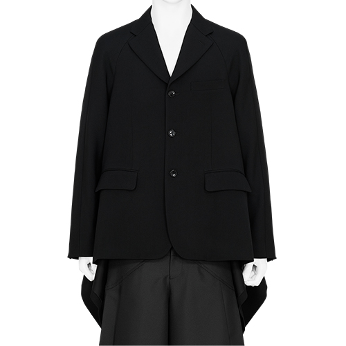 SIDE SPREAD WOOL JACKET BLACK