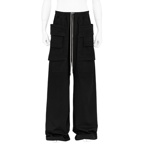 DRAWSTRINGS CREATCH WIDE CARGO PANT BLACK