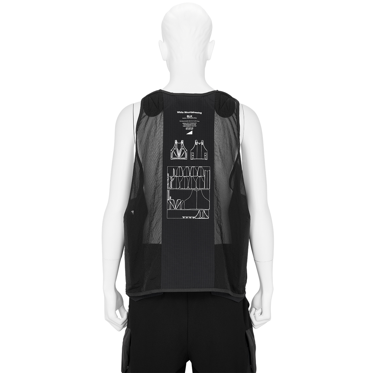 CAMPING VEST BLACK - WHITE MOUNTAINEERING BLK (ホワイト