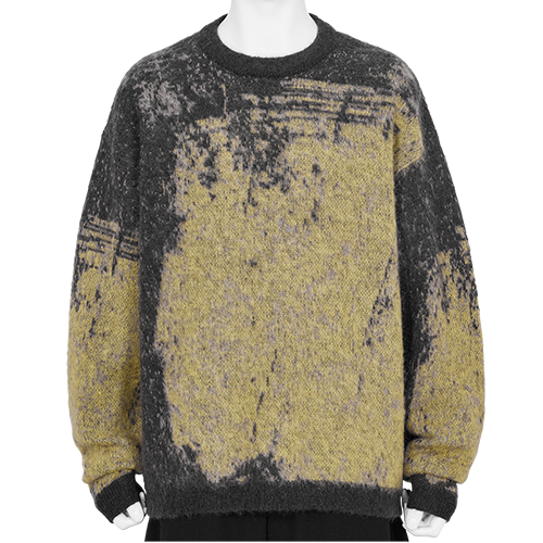 JACQUARD MOHAIR SWEATER YELLOW