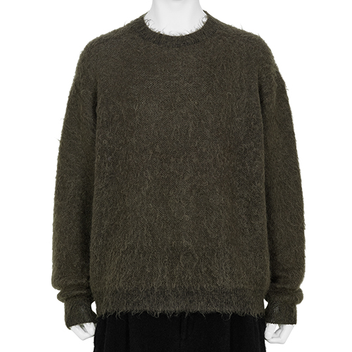 BRUSHED MOHAIR SWEATER BROWN